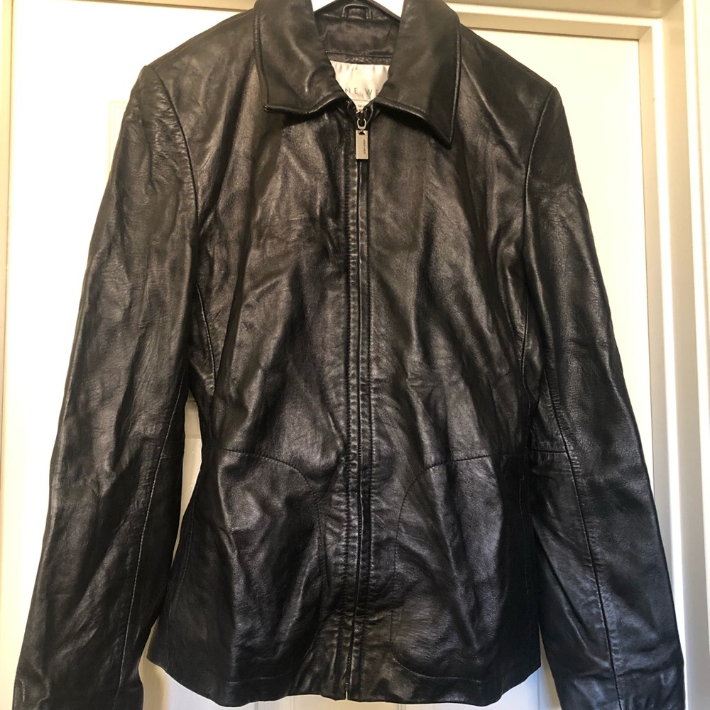 Leather coat by Nine West